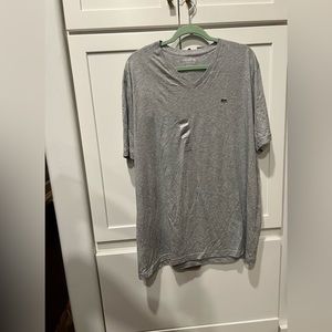NWT LaCoste size 8 XXL heather gray v neck shirt